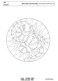 Mandala boyama sayfaları